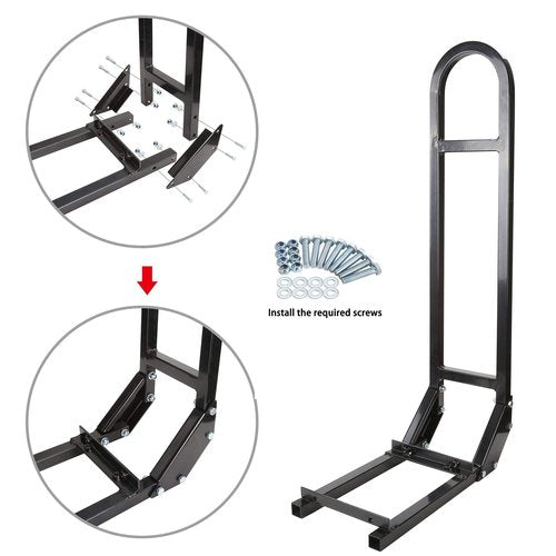 10L0L Universal Golf Cart Rear Seat Safety Grab Bar and Trailer Hook Hitch with Receiver for Yamaha EZGO Club Car, Heavy Duty Material Hand Rail Add Safety to Your Rear Passengers - Black