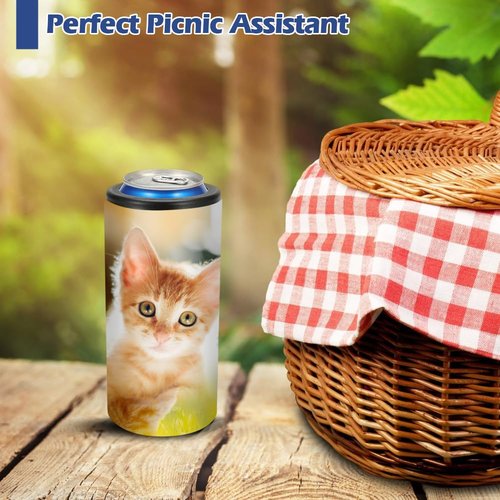 16 Pack Sublimation Can Cooler Sublimation Can Holder Stainless Steel Insulated Blank Can Cooler Sublimation Tumbler Vinly Gifts, White 12oz