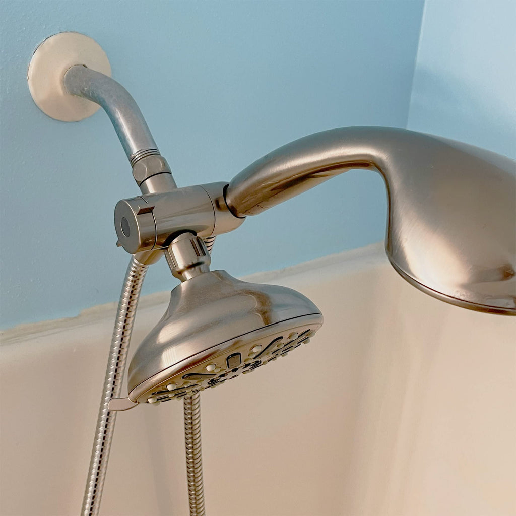 Design House 841536-SN 3-Way Shower Diverter and 70-Inch Hose for Handheld Showerhead and Fixed Showerhead Bathroom Universal Shower Replacement Part, Satin Nickel