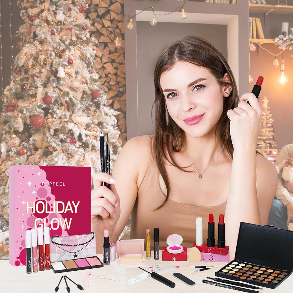 MYUPDALIN Makeup Kit - Complete Makeup Set for Teens & Women | Holiday Advent Calendar Gift