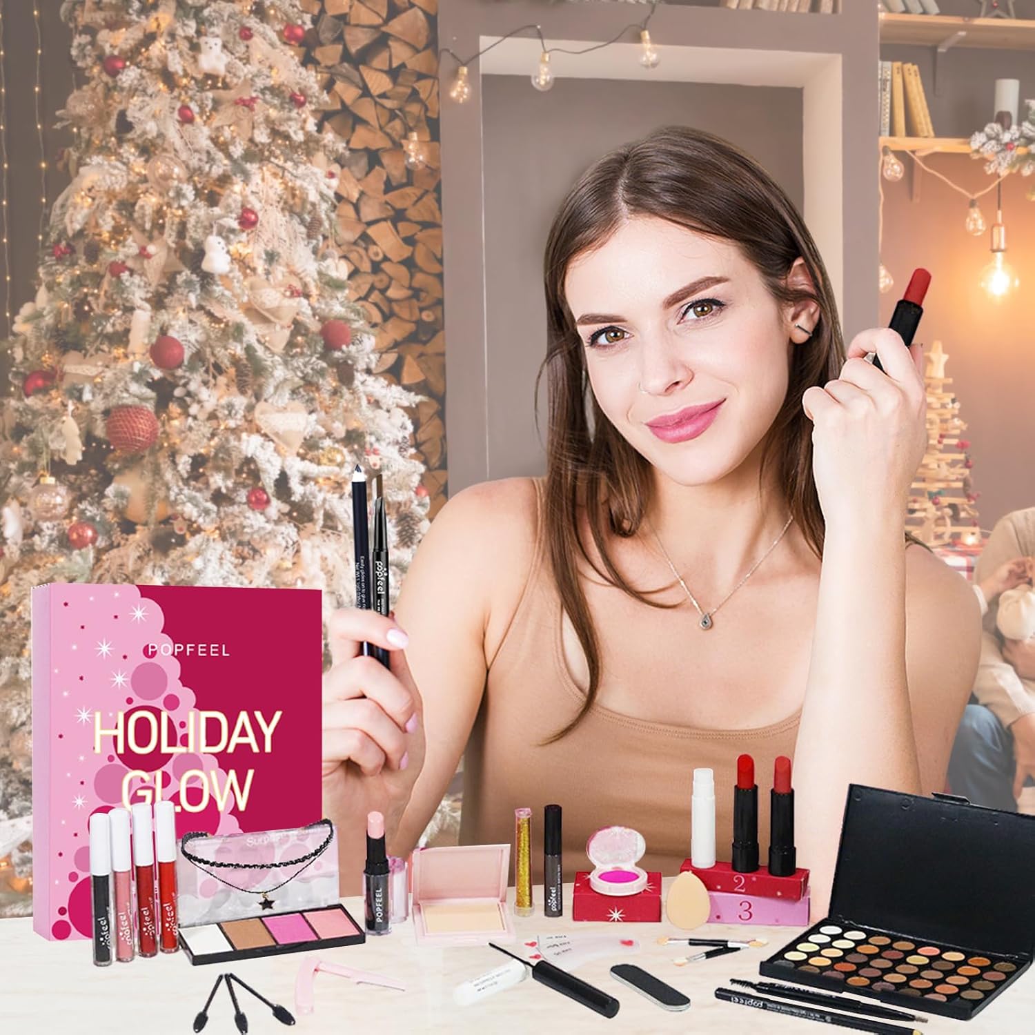 MYUPDALIN Makeup Kit - Complete Makeup Set for Teens & Women | Holiday Advent Calendar Gift