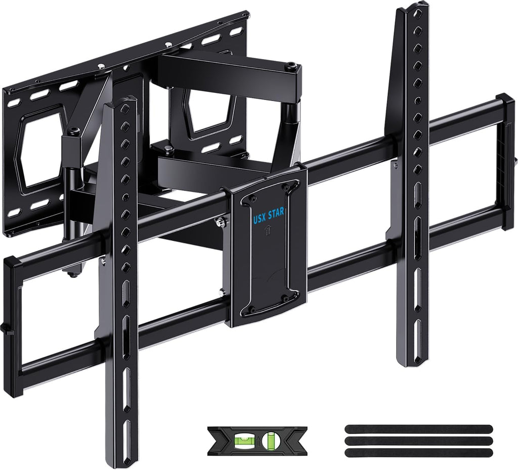 USX STAR Full Motion TV Wall Mount - Swivel & Tilt for 37-85 Inch TVs, Max VESA 600x400mm, 132lbs Capacity