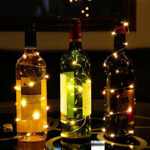 CYLAPEX Fairy Lights String - 24 Pack Battery Operated 7ft 20 LEDs for Halloween & Christmas Decor - Warm White