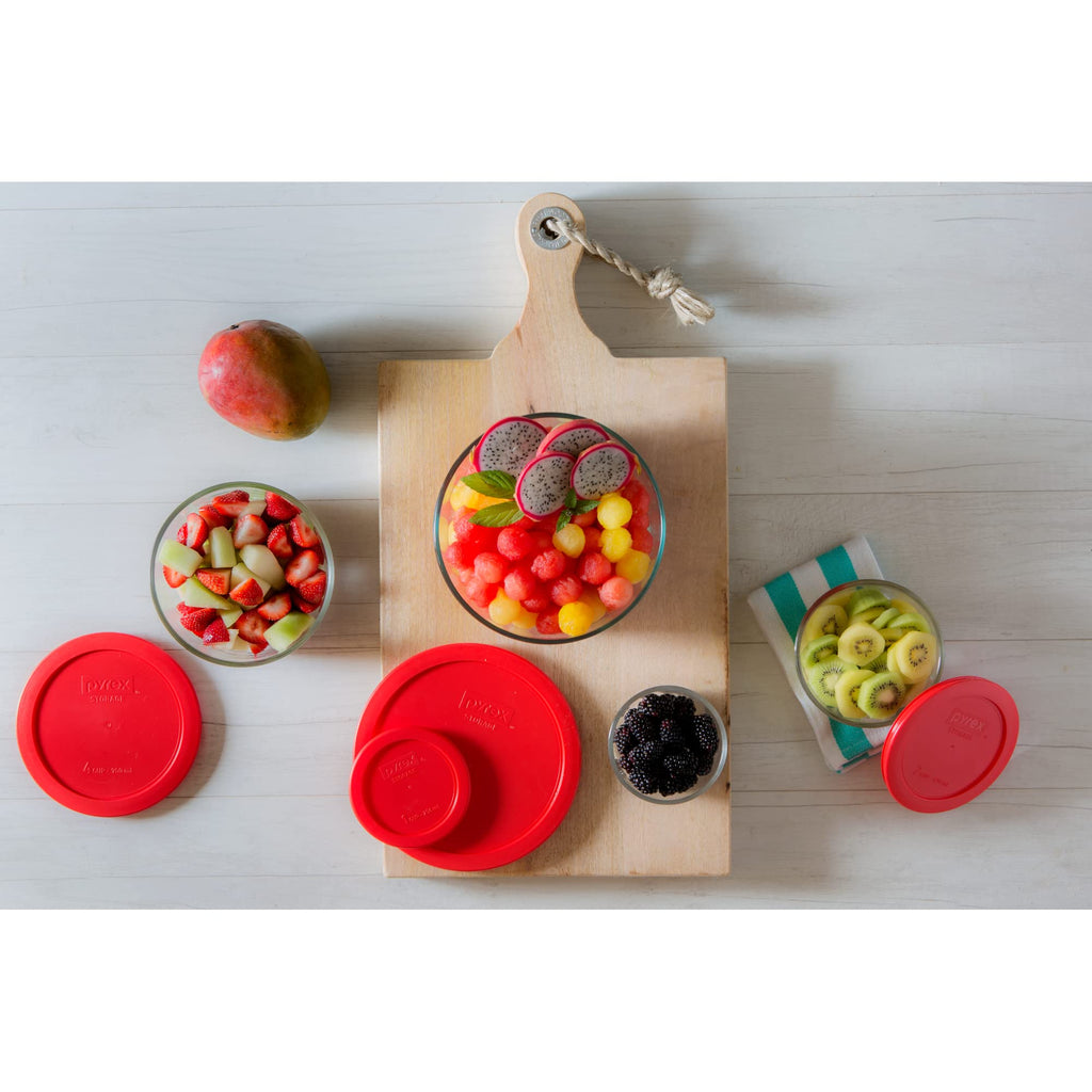 Pyrex Simply Store 2-Cup Single Glass Food Storage Container with Plastic Lid
