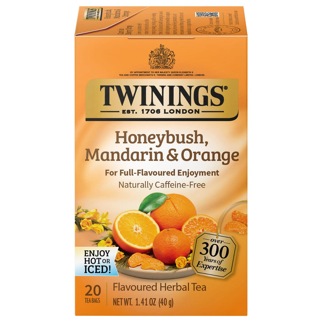 Twinings of London Herbal Tea Bags - Honeybush, Mandarin & Orange Flavor | 20 Count