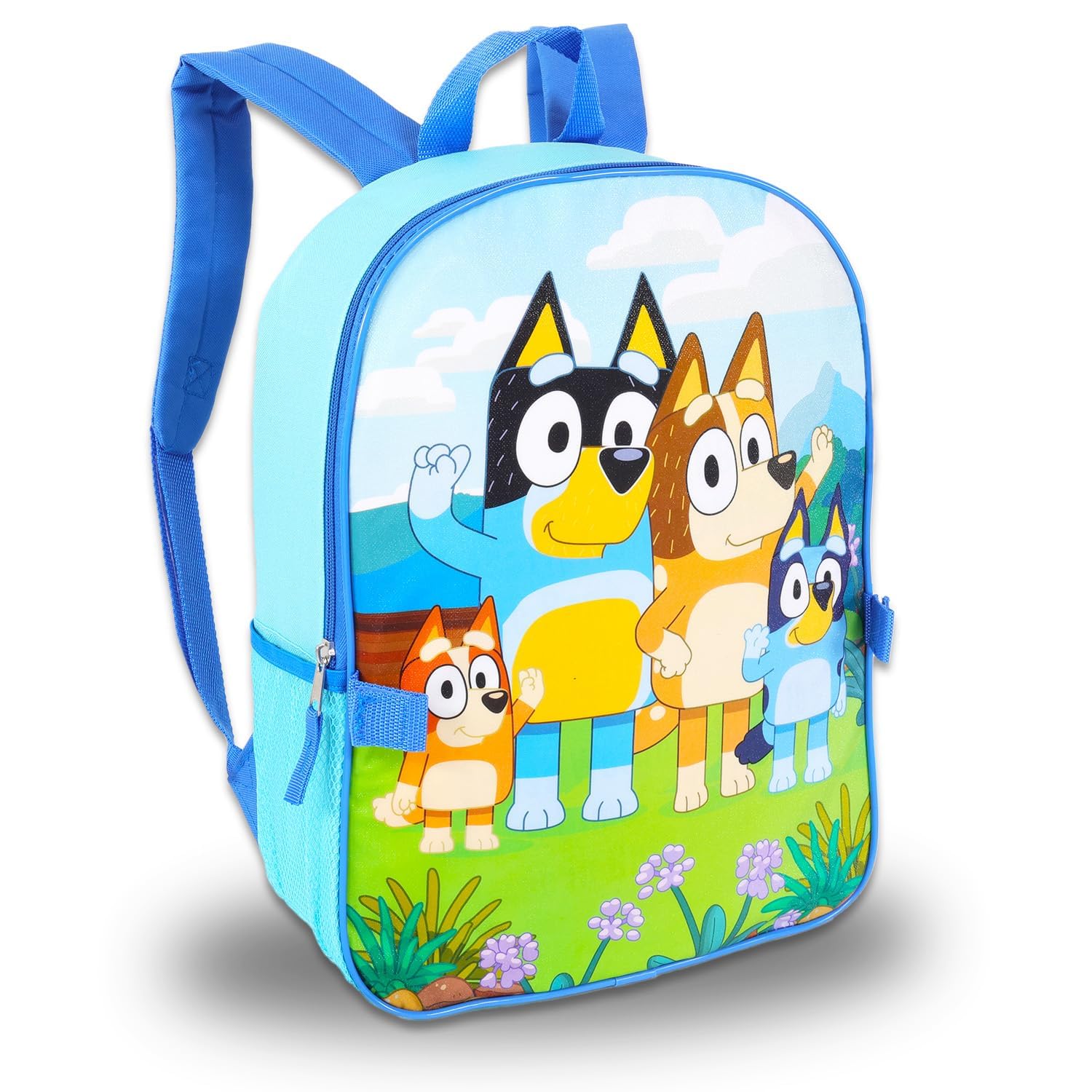 Bluey Backpack and Lunch Bag Set - Bundle with 16” School Bag, Lunch Box, Water Bottle, Stickers, More | Bluey School Supplies for Kids, Toddlers, Girls