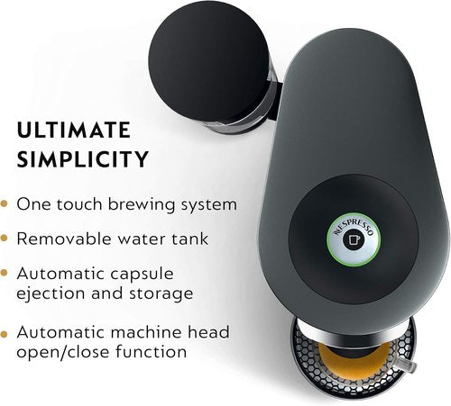 De'Longhi Nespresso Vertuo Plus Coffee & Espresso Maker - Titan Finish, Effortless Brewing