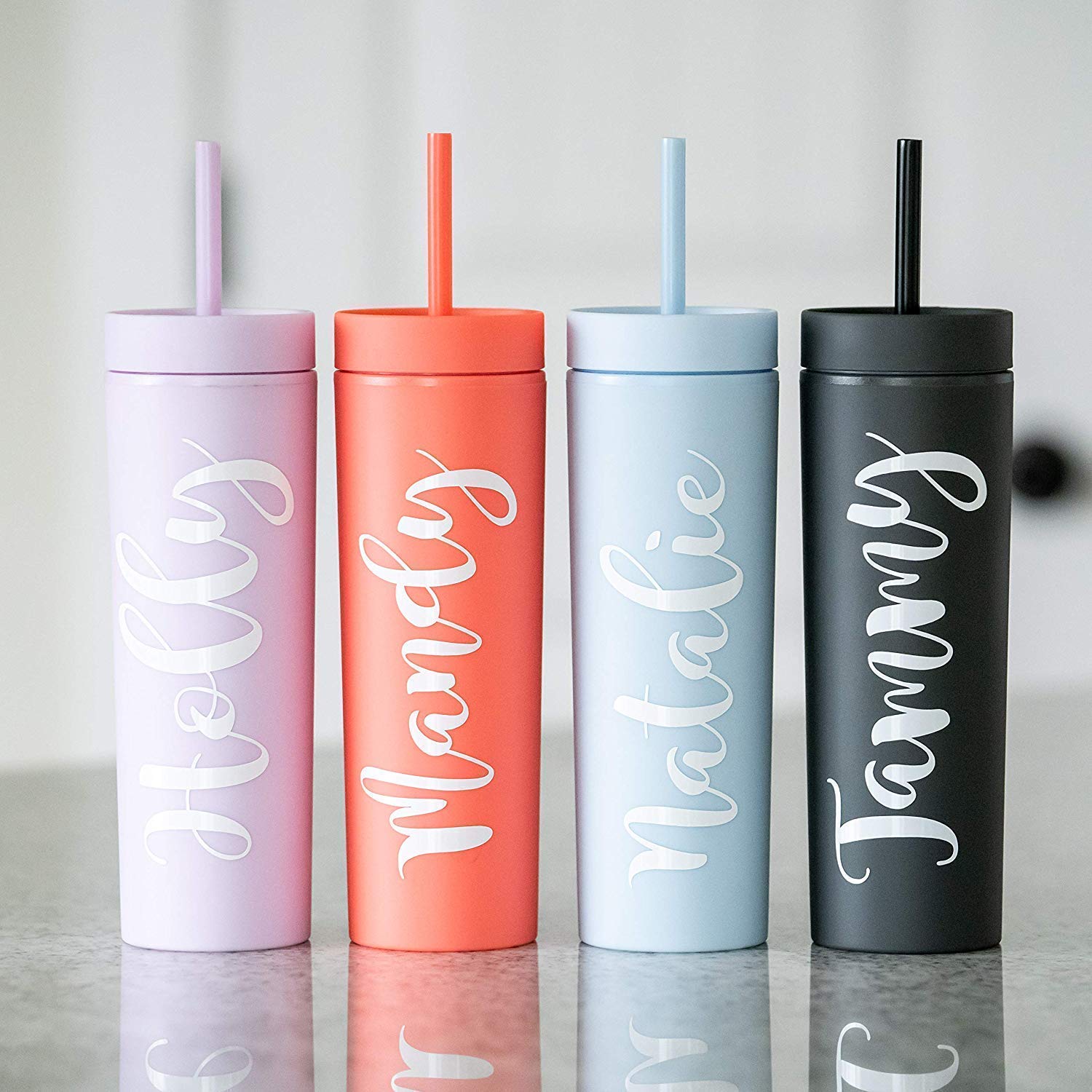 STRATA CUPS BUNDLE! 16 oz Colored Acrylic Tumblers (Set of 12) + 16 oz Matte Pastel Skinny Tumblers (Set of 12)
