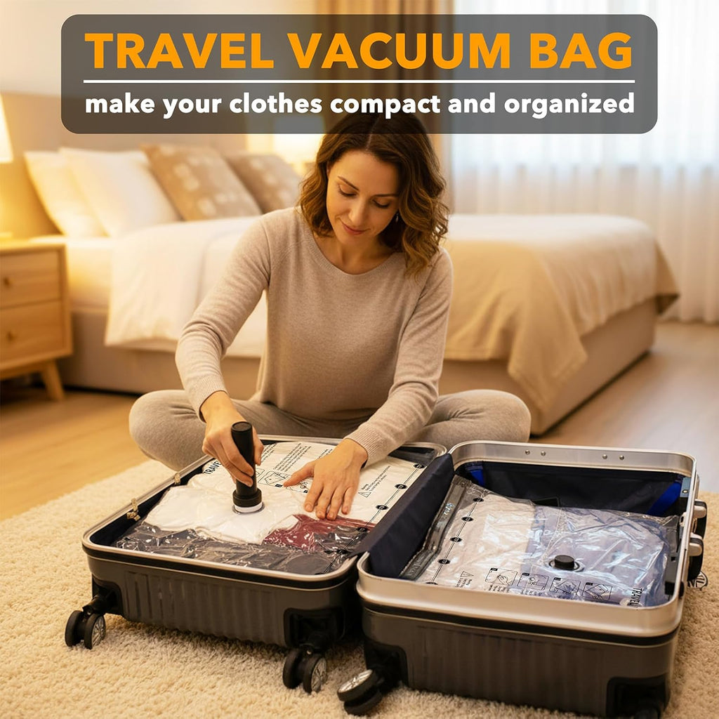 SpaceAid Vacuum Seal Bags - 21 Pack Travel Compression Bags with Electric Pump for Luggage & Clothing