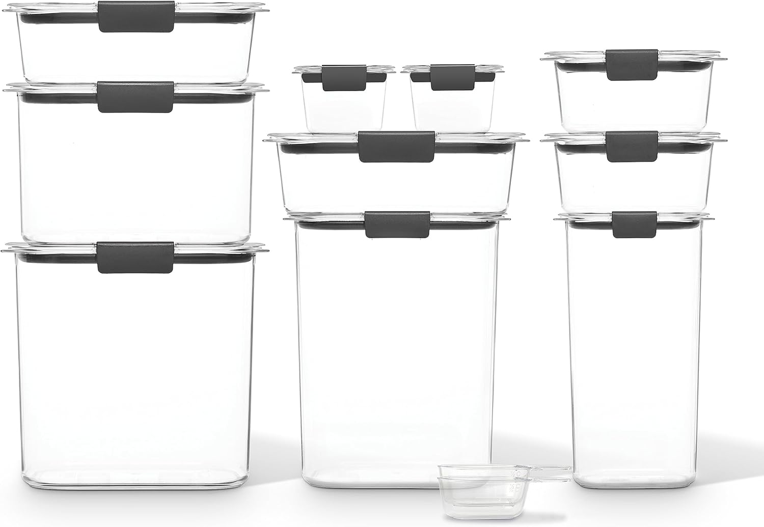 Rubbermaid Brilliance Pantry Storage Containers - 10 Piece Set | Clear & Airtight Design