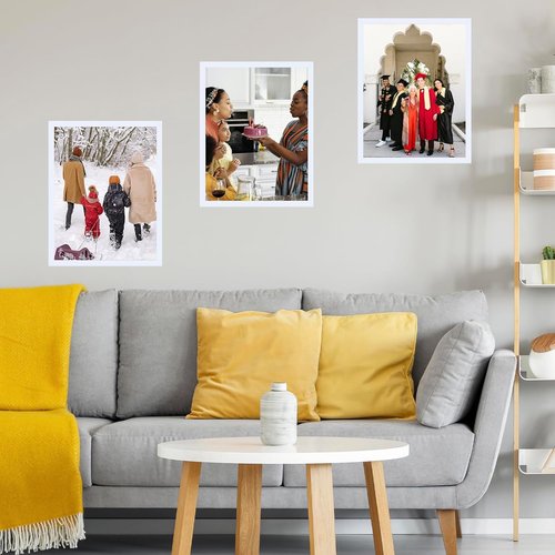 JCJMY 20x27 Picture Frame - White Puzzle & Photo Frame for Horizontal/Vertical Wall Display