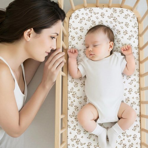 Basumee Muslin Bassinet Sheets for Baby Girl Boy 2 Pack Soft Breathable Baby Bedside Bassinet Fitted Sheets with Bottom Elastic Band Mattress Cover for Rectangle Oval Hourglass Bassinets