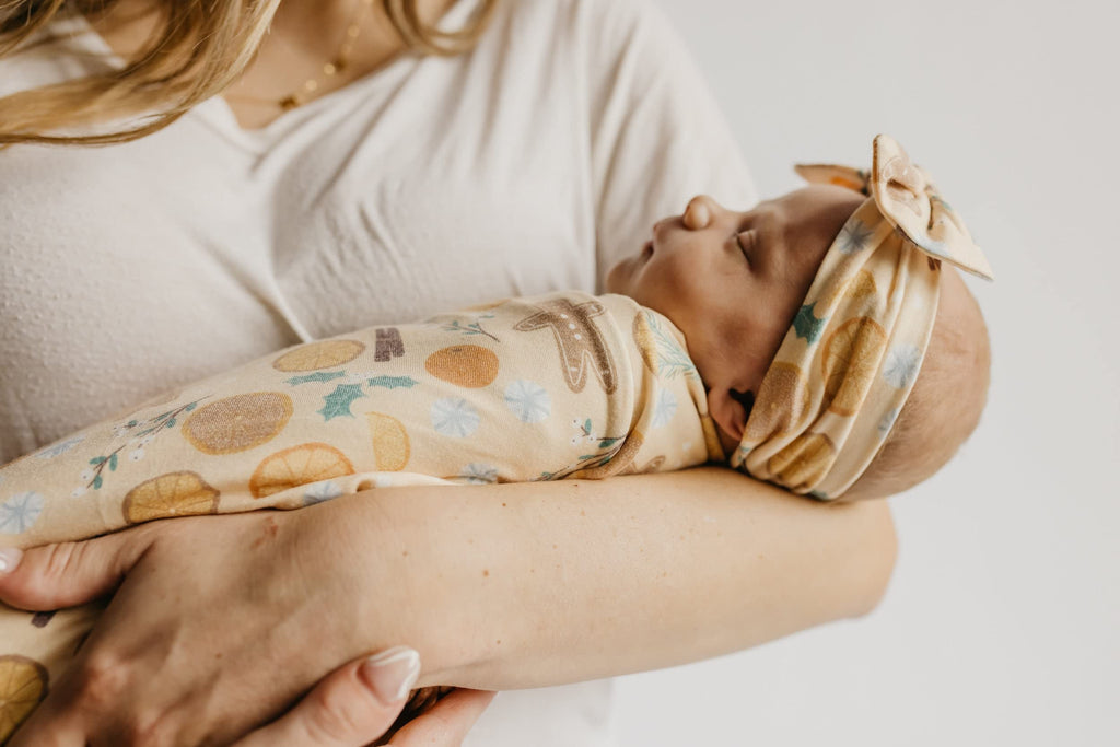 Copper Pearl Large Premium Knit Baby Swaddle Receiving Blanket Cider