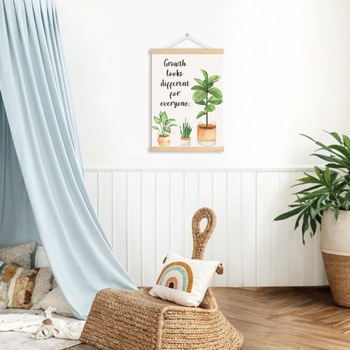 DNEULYR Motivational Growth Mindset Poster - Inspiring Mental Health Wall Art | 12x16 Inch