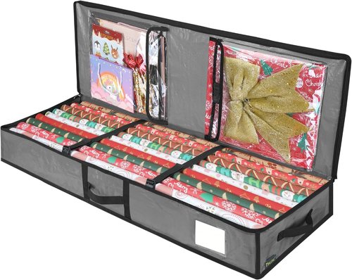 BALEINE Christmas Tree Storage Bag - 7.5 ft Capacity & Soft Wrapping Paper Organizer