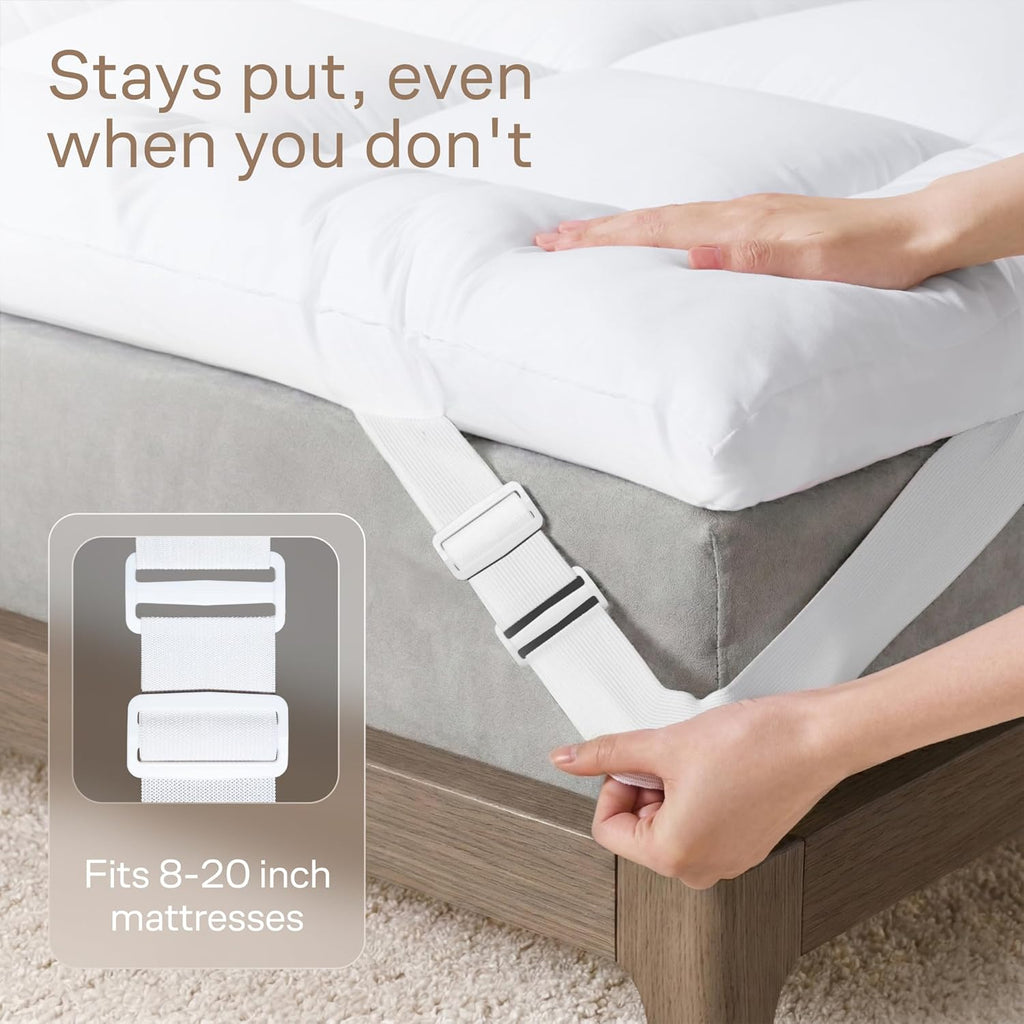 Skiennix Ultra Soft Queen Mattress Topper - Cloud-Like Comfort & Breathable Cooling for Hot Sleepers