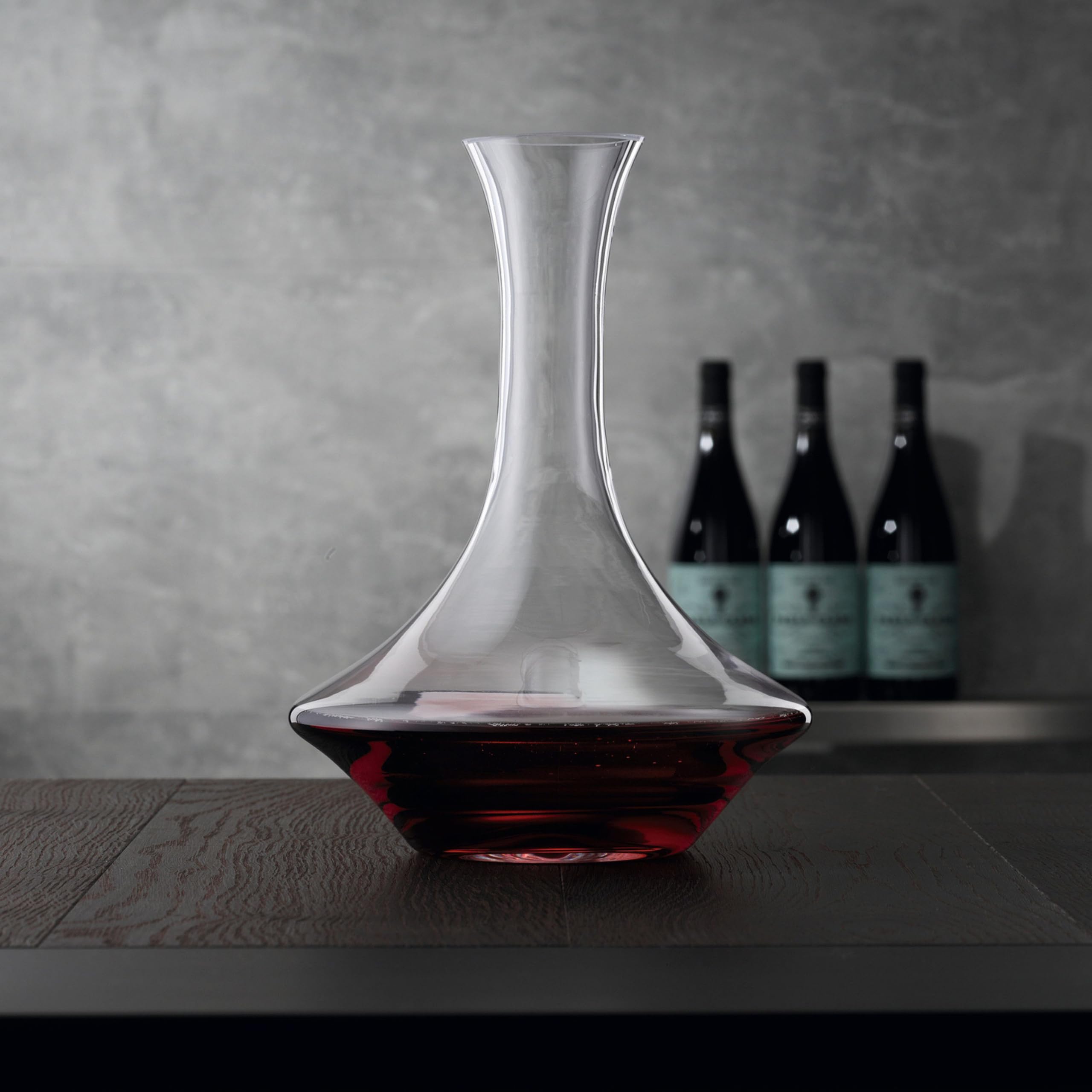 Spiegelau Authentis Crystal Wine Decanter, Modern Carafe for Red and White Wine, Elegant Glass Pitcher for Wedding Gifts, Housewarming, Home Bar Accessories, 35.3 oz (1 Liter), Set of 1