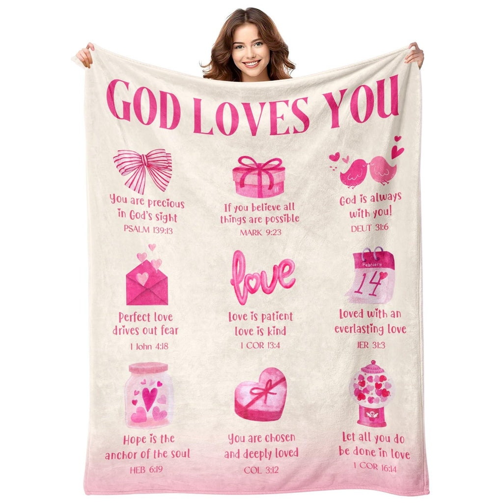 Easter Basket Stuffers for Teen Girls - Teen Girl Gifts Trendy Stuff - Baptism Gifts for Girl - Daughter, Granddaughter, Niece, Sister Gift On Easter Christmas Birthday - Baptism Blanket 50'' x 60''