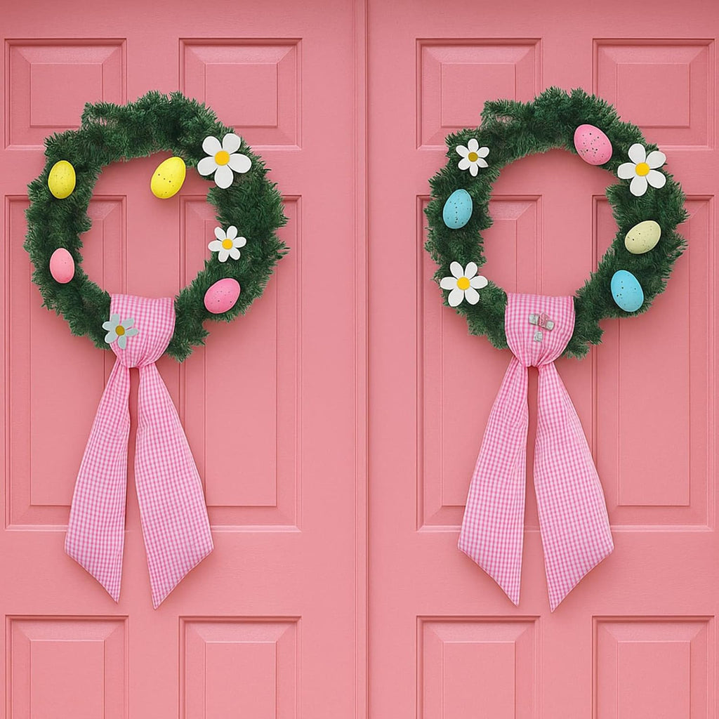 Regine Switzerland Pink Striped Wreath Sash - 5.12" Wide x 54.33" for Baby Shower & Spring Decor