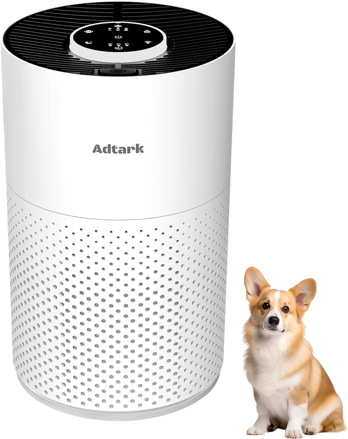 ADTARK Air Purifier - 3-in-1 Filter with Sleep Mode & Aroma Function | Ideal for Home, Office, Dorm (White)