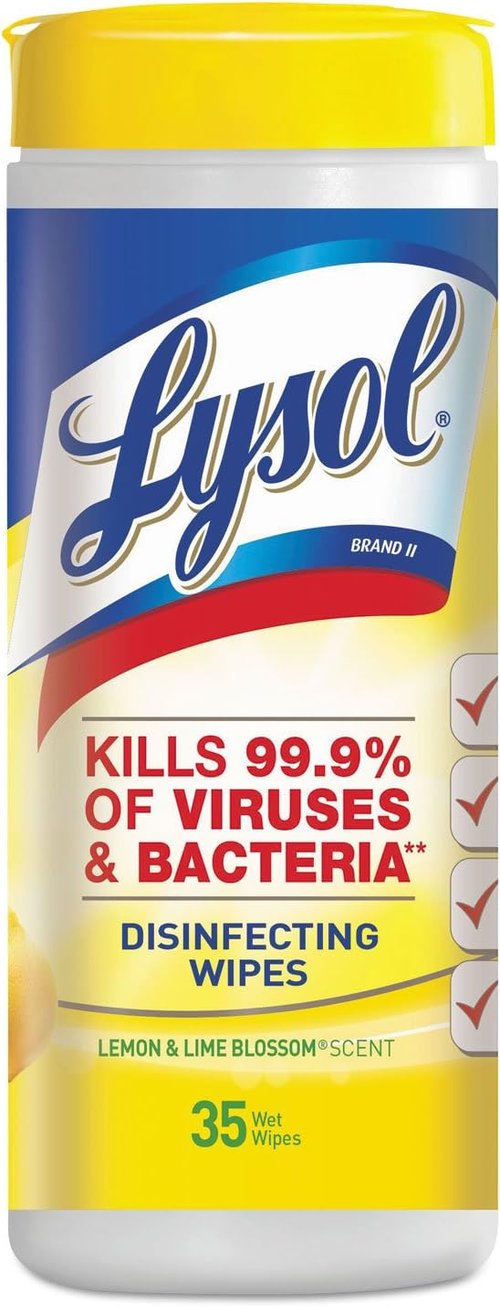 Lysol Disinfecting Wipes - Citrus Scent - 35 Count | Pack of 12 for Effective Cleaning