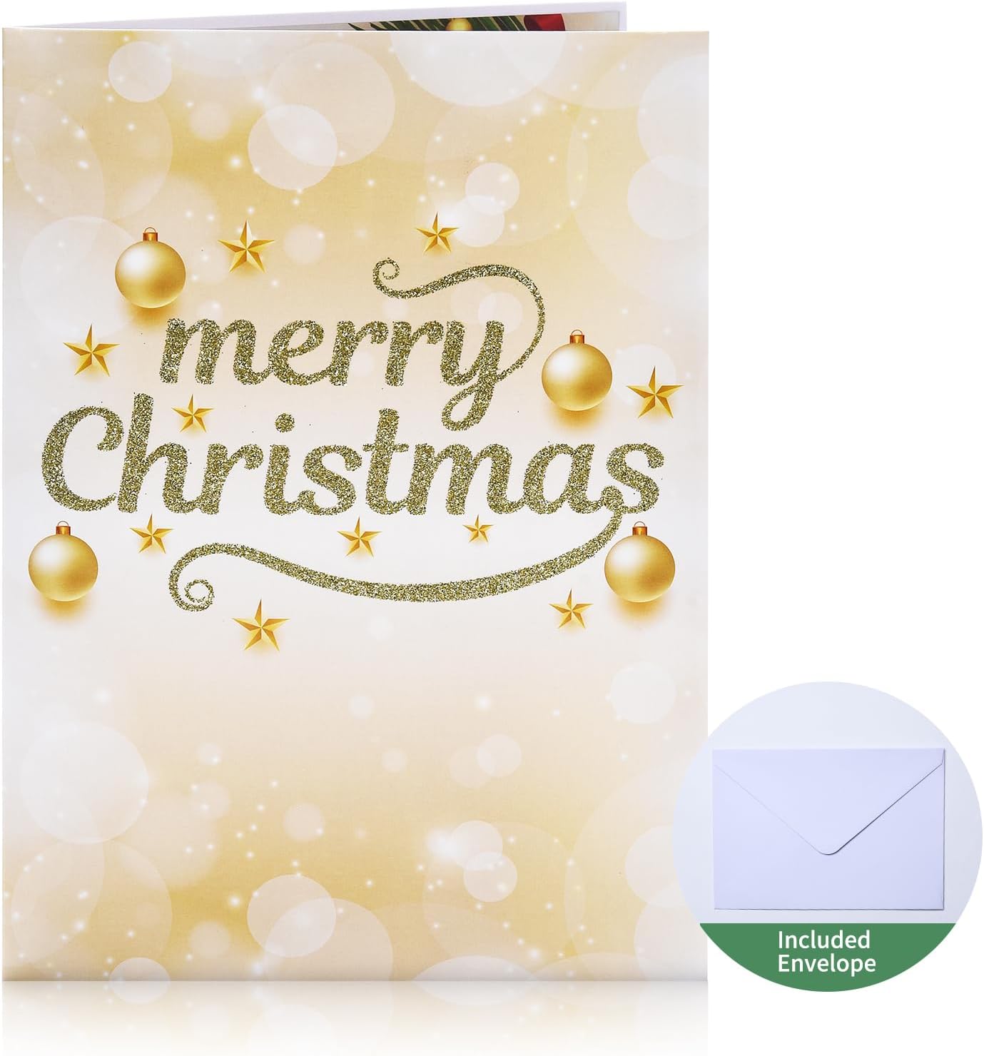 Venhoo Christmas Pop-Up Cards - 3D Musical Greeting Card with Light & Envelopes | Christmas Tree Design