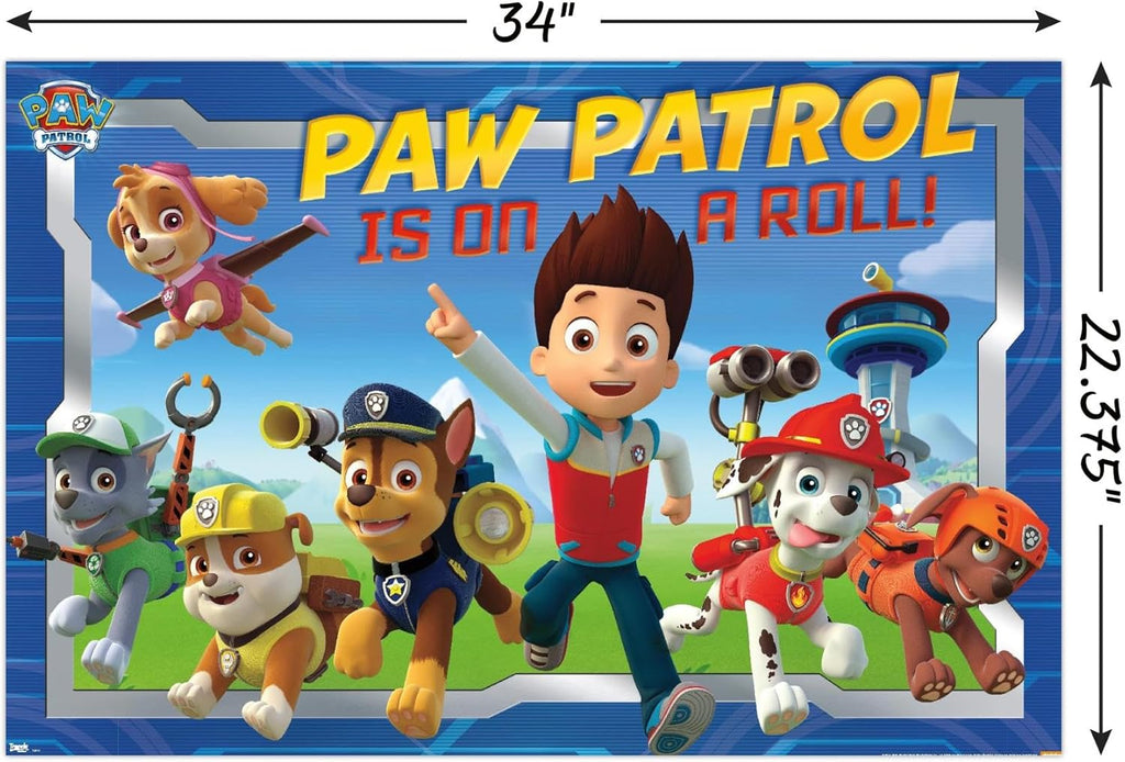 Trends International Nickelodeon Paw Patrol Crew Wall Poster - 22.375" x 34" | Vibrant Kids' Room Decor