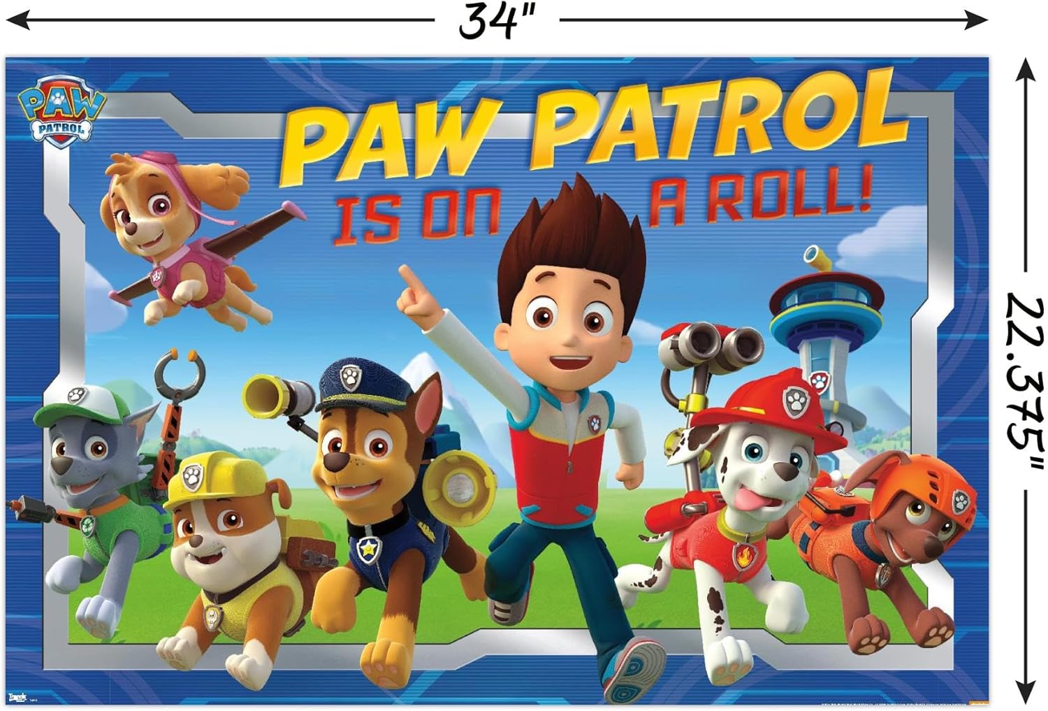 Trends International Nickelodeon Paw Patrol Crew Wall Poster - 22.375" x 34" | Vibrant Kids' Room Decor