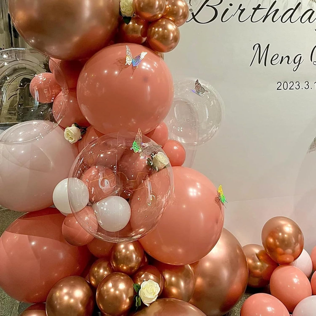 Voircoloria Retro Pink Balloons - 90-Pack Balloon Garland Arch Kit | Various Sizes for Parties & Celebrations
