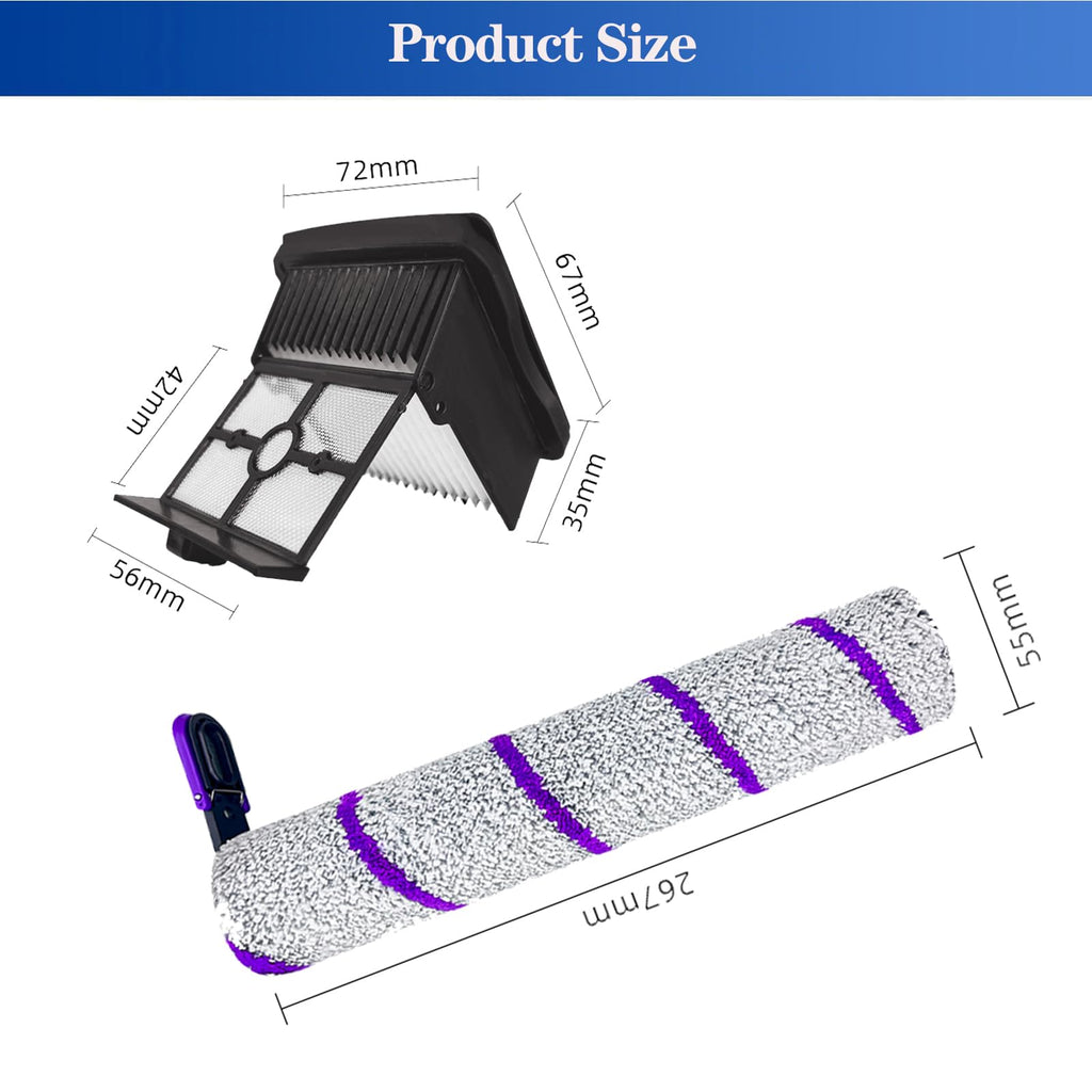S20 Pro Accessories for NARWAL S20 Pro Wet Dry Vacuum Cleaner, NARWAL Replacement Parts inclue 4 HEPA Filters & 2 Brush Rollers