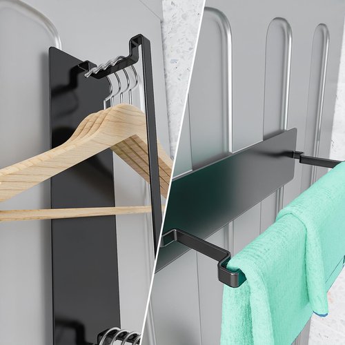 5 Pack Multifunctional Magnetic Shelves for Washing Machine & Refrigerator, Powerful Magnetic Spice Racks with Unique Hollow Design, for Laundry Room and Kitchen Organization (Black)