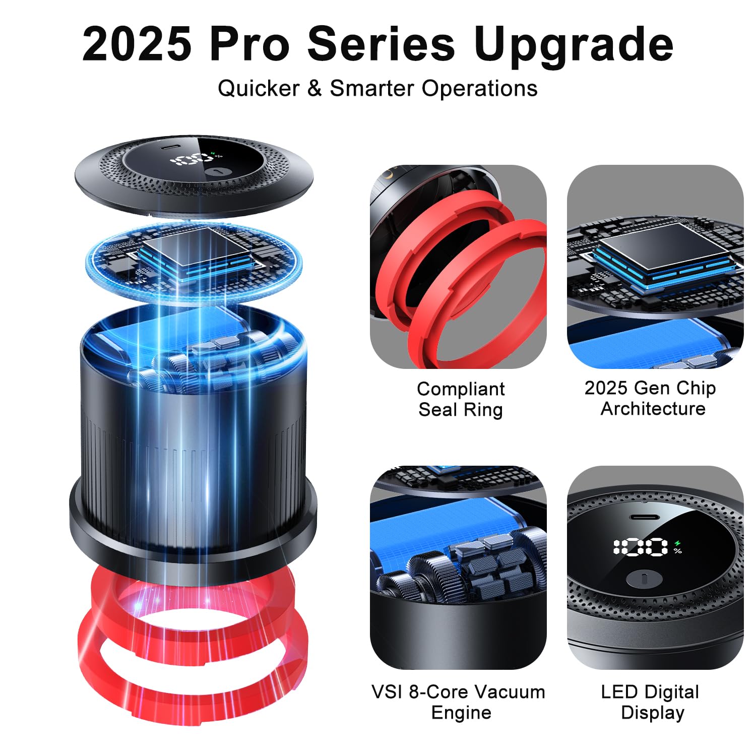 Electric Mason Jar Vacuum Sealer Kit for Wide & Regular Mouth Jars, Automatic Jar Sealer for Canning and Food Storage, Includes Lids