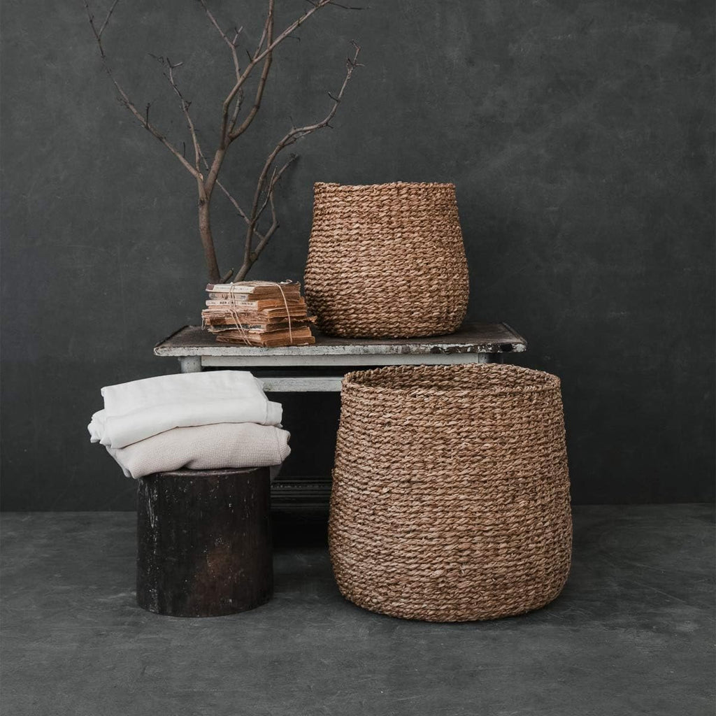 ZENTIQUE Woven Basket - Stylish Brown and Beige Storage Solution | One Size