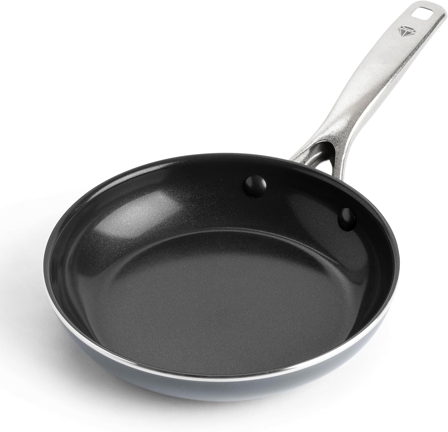 Blue Diamond 8" Nonstick Frying Pan - Ceramic Diamond Infused, PFAS-Free, Dishwasher Safe, Gray