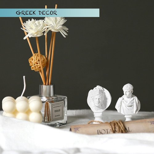 LAGOM HOUSE Greek Bust Statue Set - 10 PCS Mini Greek Mythology Figurines for Home Decor | Unique Gifts