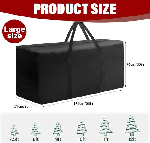 177 Gallon Waterproof Patio Cushion Storage Bags by [Brand Name] - Extra Large with Handles & Dual Zippers | Fits Holiday Decorations & Furniture, 68" x 30" x 20"