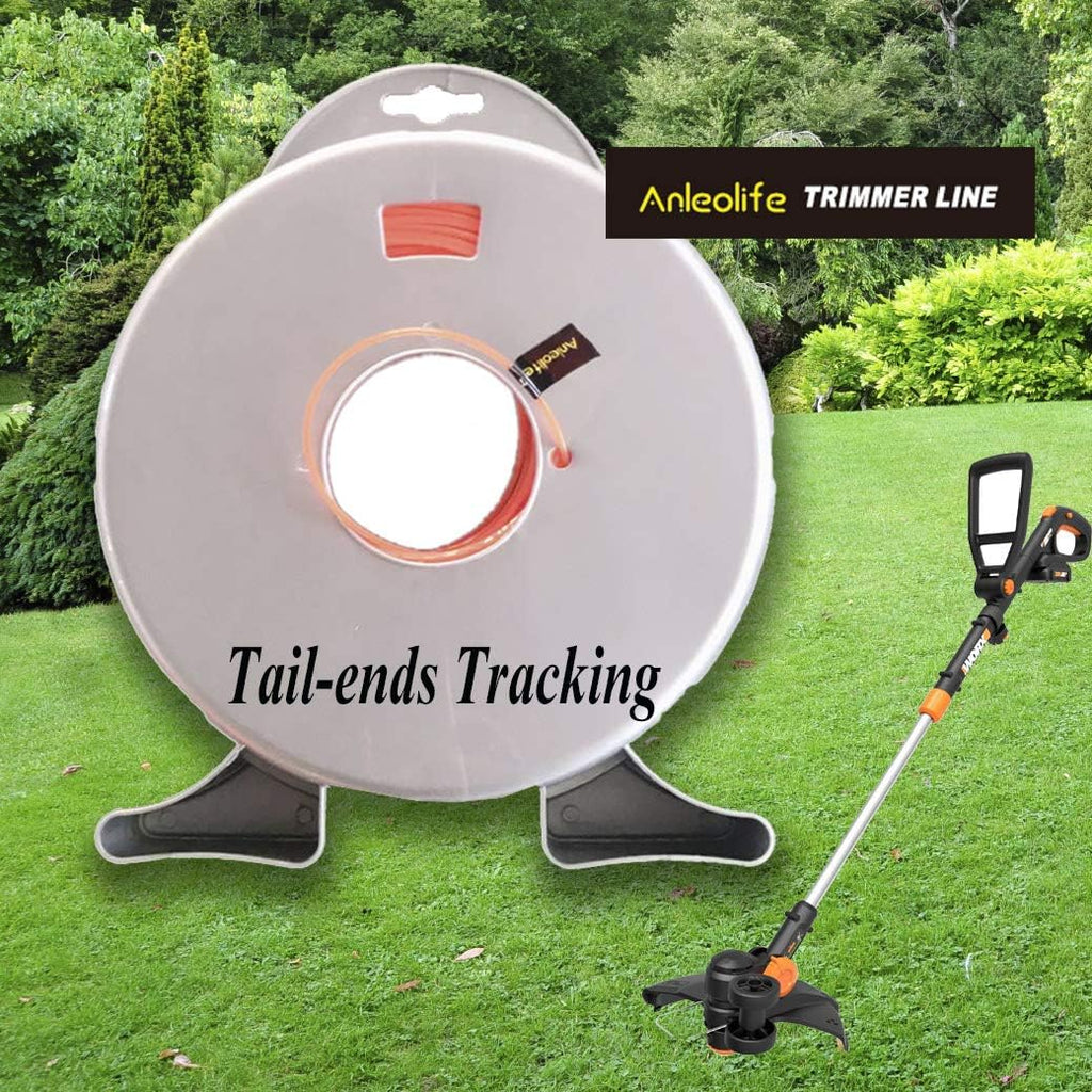 ANLEOLIFE String Trimmer Line - 1-Pound Commercial .065-Inch x 370 ft with Built-In Cutter - Orange