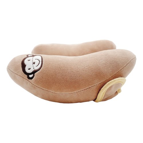 Adjustable Travel Pillow for Infant, Portable Baby Head Neck Support Pillow for Car Seat and Stroller, Banana Travel Headrest Pillow for Infant, Comfortble Toddler Neck Pillows for Pushchair, Brown