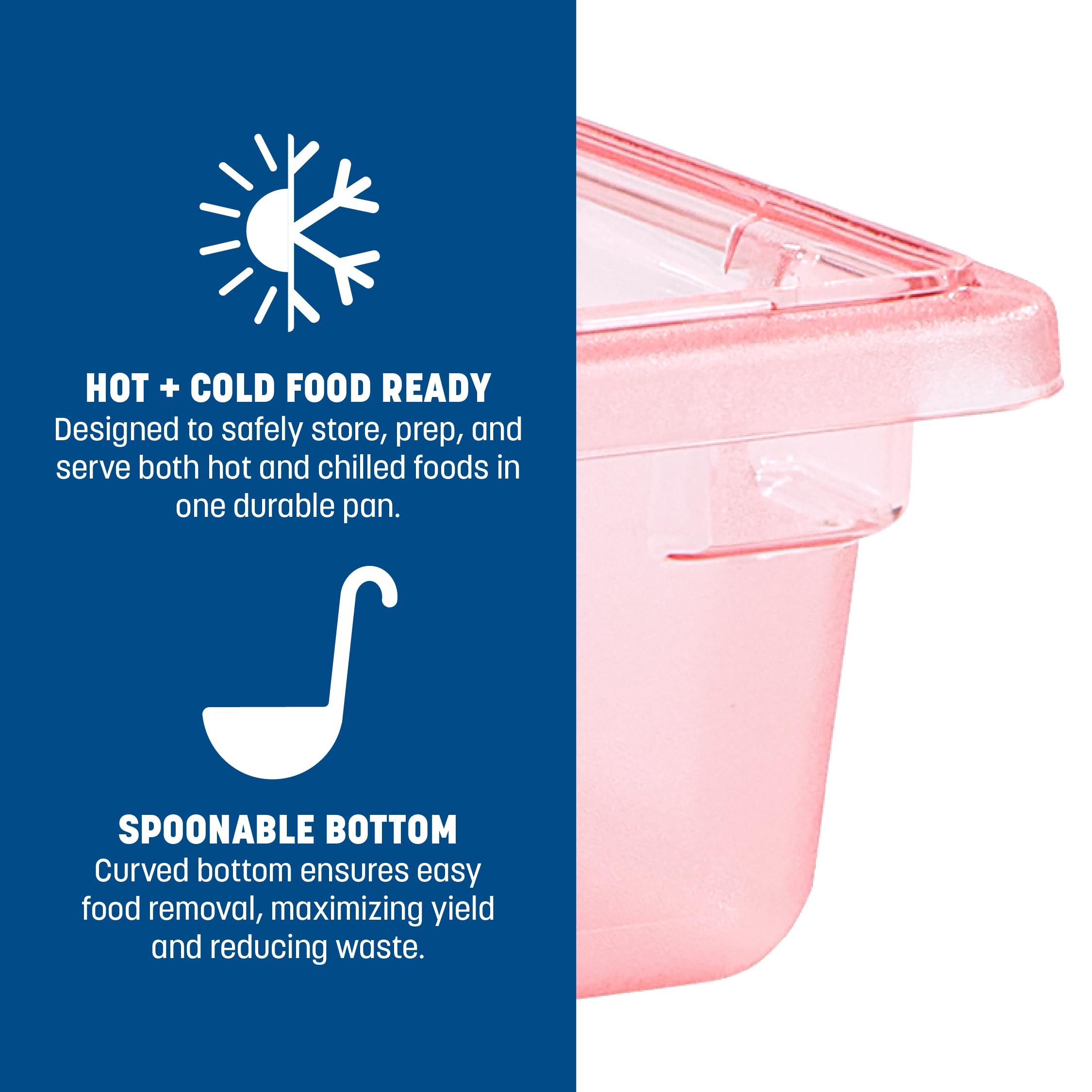 Carlisle FoodService Products 10611C05 StorPlus 3.5 Gallon Color-Coded Box 18" x 12" x 6", Red
