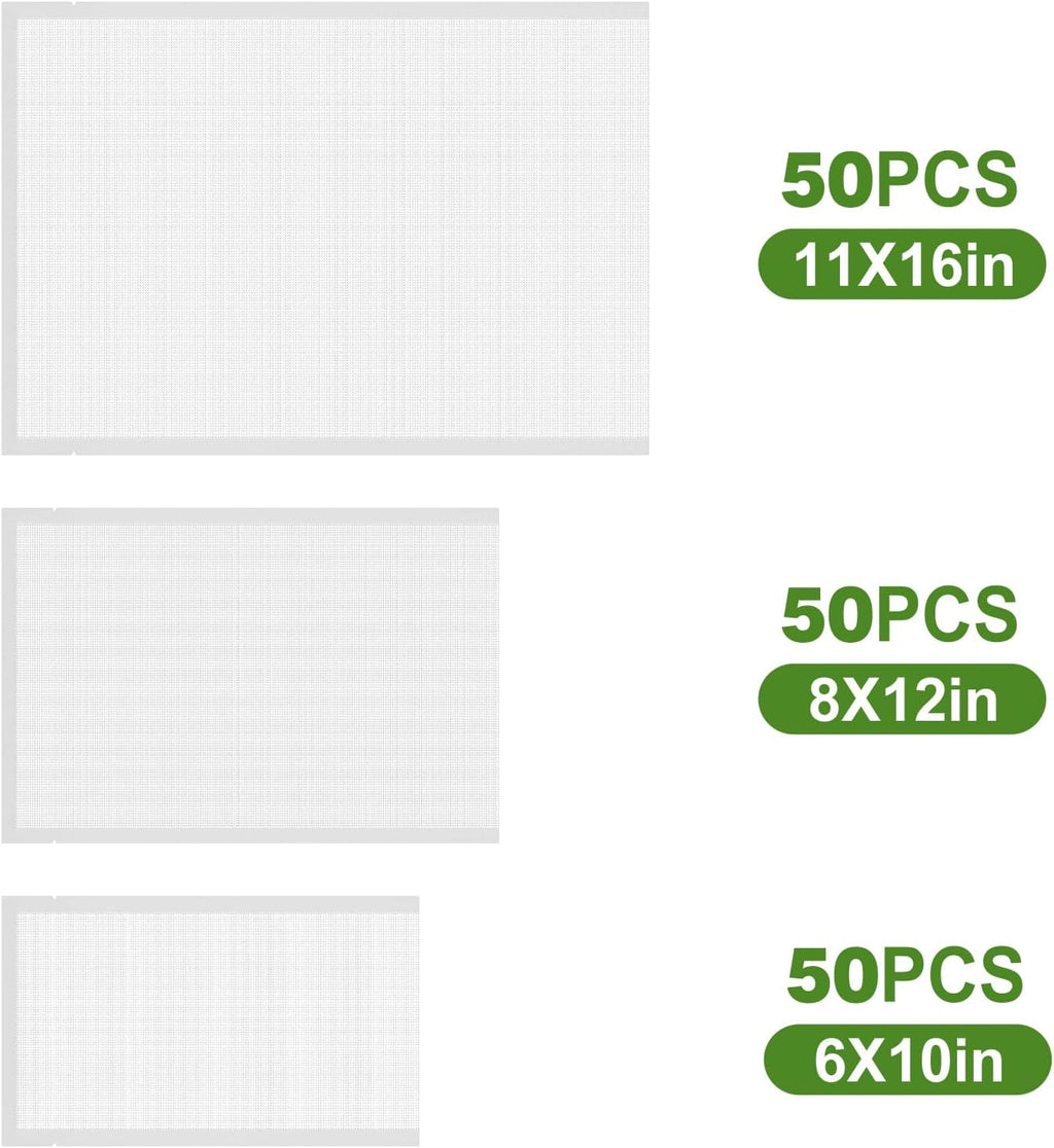 Vacuum Sealer Bags - 150 Precut Food Saver Seal Bags | BPA-Free, Puncture Resistant, 50 Gallon & More