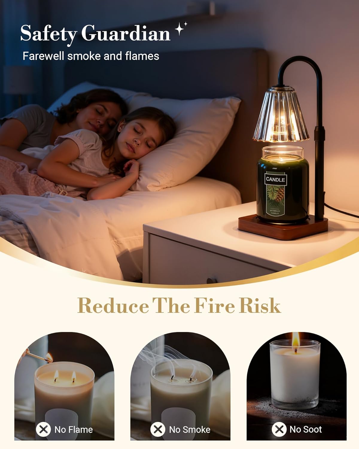 Marycele Candle Warmer Lamp - Adjustable Height with Timer & Dimmer | Perfect Gift for Mom & Sister