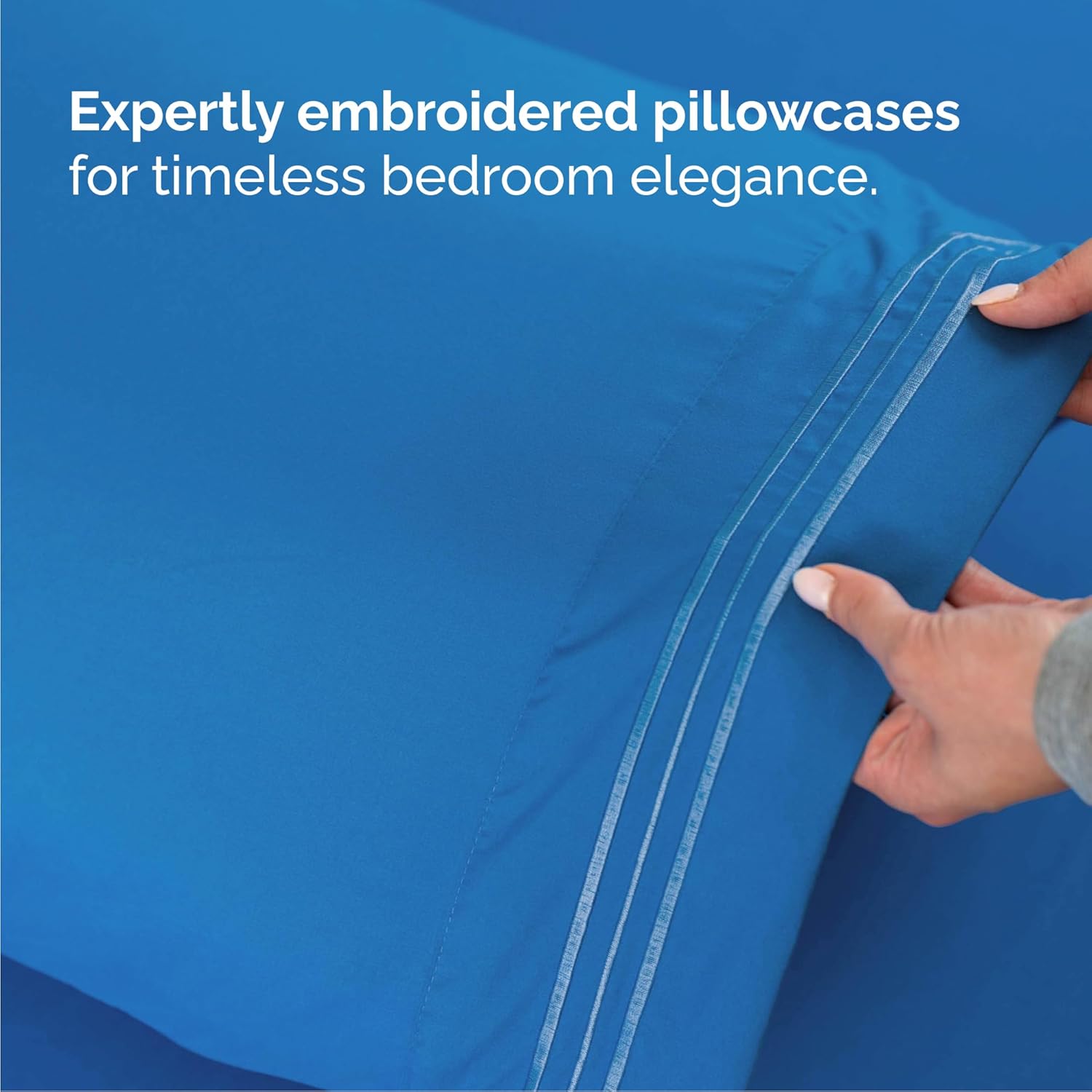 Queen Size 4-Piece Sheet Set | Skiennix Comfy Cooling Bed Sheets - Luxury Hotel Quality - Deep Pockets, Soft & Wrinkle-Free - Royal Blue