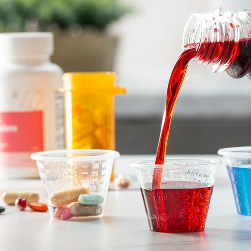 Dualshine 300 Pack Disposable Graduated Medicine Cups (30ml), 1 oz Plastic Med Cups for Mixed Pills, Liquid Medication Measuring, Resin, Epoxy, DIY Arts & Crafts