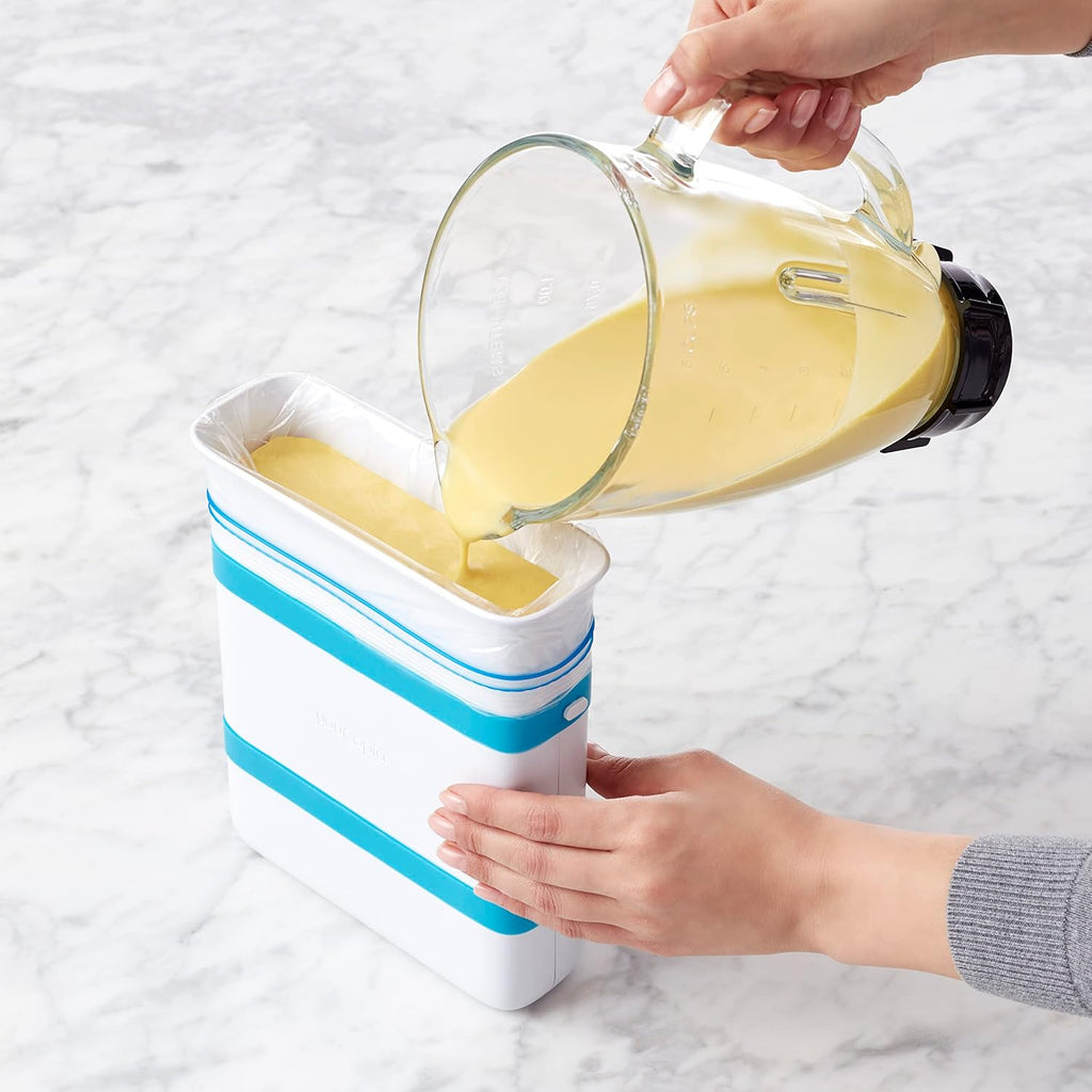 YouCopia FreezeUp Freezer Food Block Maker - 6 Cup Meal Prep Container for Soup & Leftovers