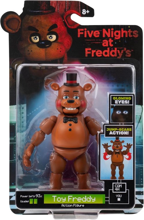Jazwares Five Nights at Freddy’s Toy Freddy - 5-Inch Articulated Figure with Jumpscare & Glow-in-the-Dark Eyes