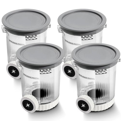 4 Pack Swirl Ice Creami Makers Pints and Lids,NC700 Makers Containers Cups creami accessories Compatible with Ninja Swirl Ice Cream NC700 NC701 Series & Soft Serve Makers,Dishwasher Safe