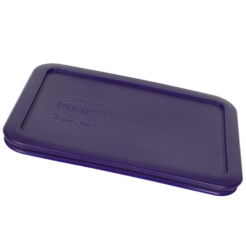 Pyrex 7210-PC 3-Cup Plum Purple Food Storage Replacement Lid (4-Pack) - Made in USA