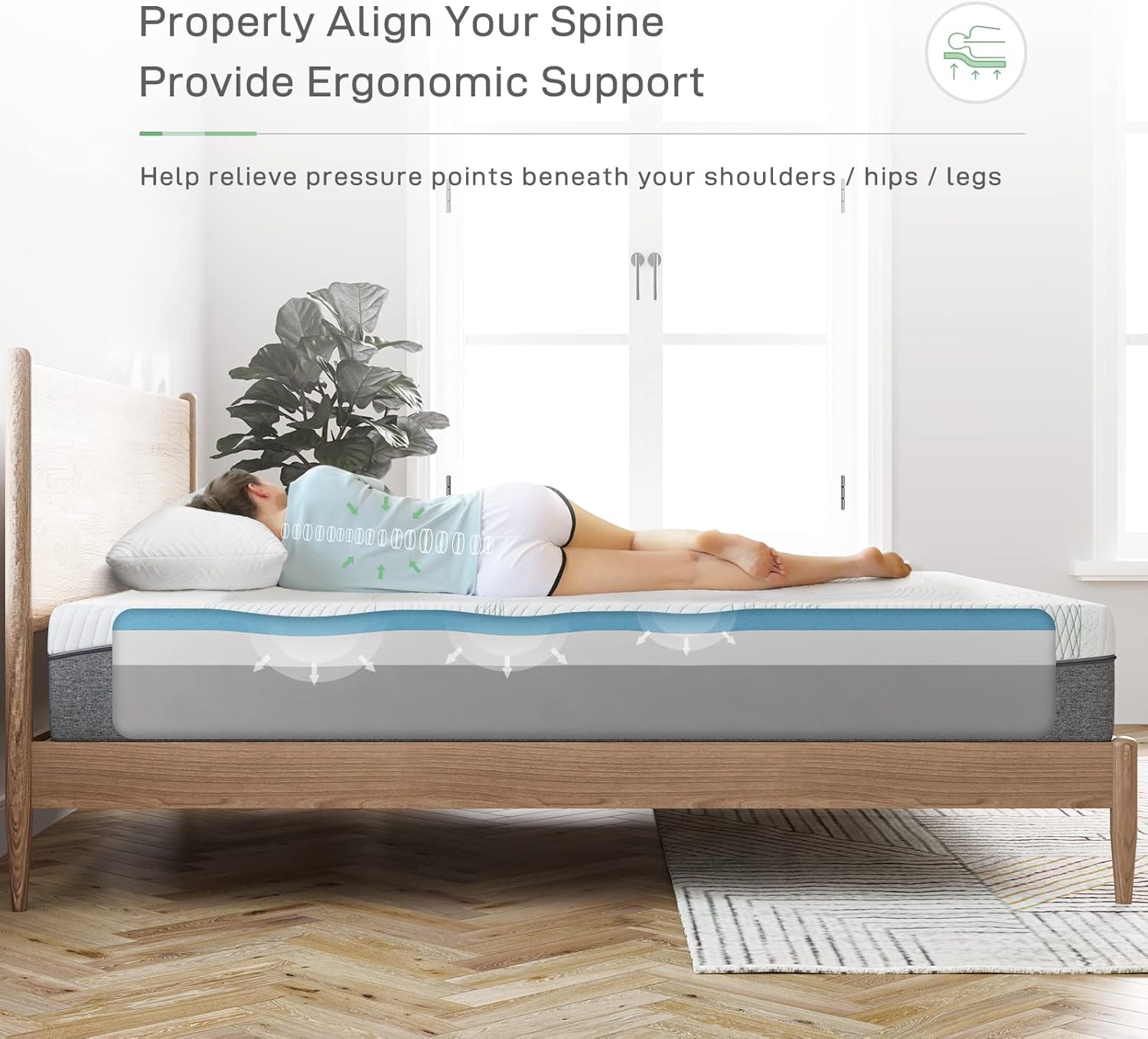 Novilla California King Mattress - 10-Inch Gel Memory Foam for Pressure Relief | CertiPUR-US Certified