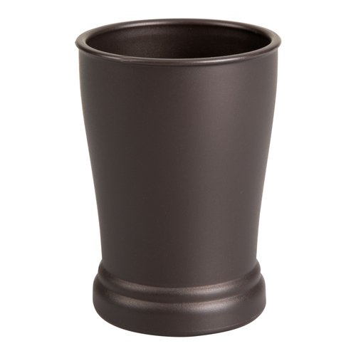 iDesign Tumbler Cup for Bathroom Organization, The Kent Collection, 3" x 3" x 4.25", Bronze (Pack of 2)