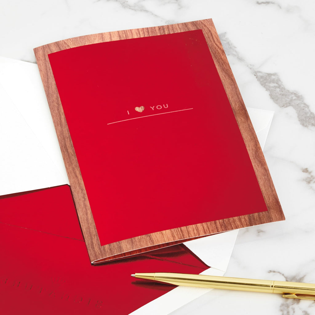 Hallmark 1499VFE1114 Signature Paper Wonder Wood Pop Up Valentines Day Card (All My Heart)